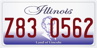 IL license plate Z830562