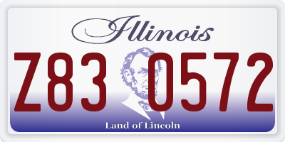 IL license plate Z830572