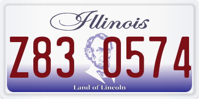 IL license plate Z830574