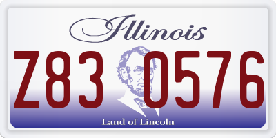 IL license plate Z830576