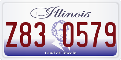 IL license plate Z830579