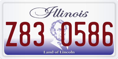 IL license plate Z830586