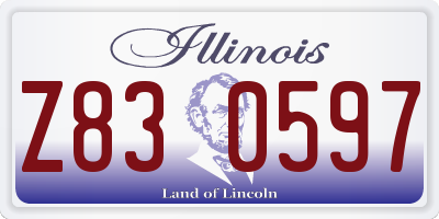 IL license plate Z830597