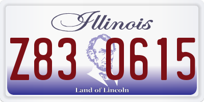 IL license plate Z830615