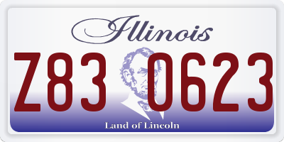 IL license plate Z830623
