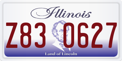 IL license plate Z830627
