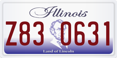 IL license plate Z830631