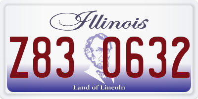 IL license plate Z830632