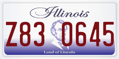 IL license plate Z830645