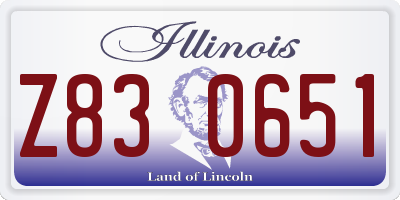 IL license plate Z830651