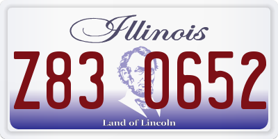 IL license plate Z830652