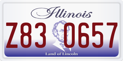 IL license plate Z830657
