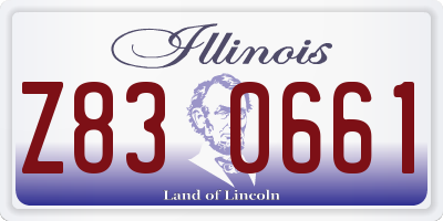 IL license plate Z830661