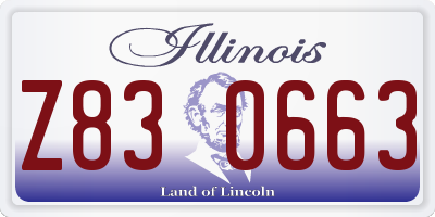 IL license plate Z830663