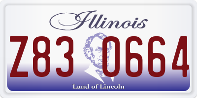 IL license plate Z830664