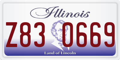 IL license plate Z830669