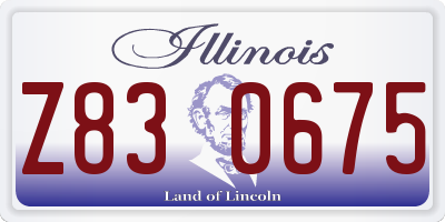 IL license plate Z830675