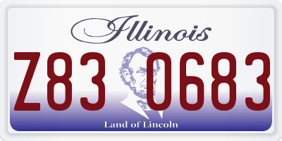 IL license plate Z830683