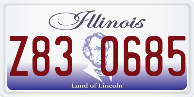 IL license plate Z830685