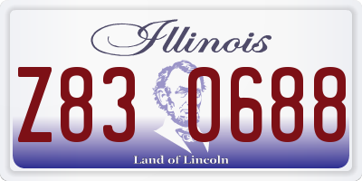 IL license plate Z830688