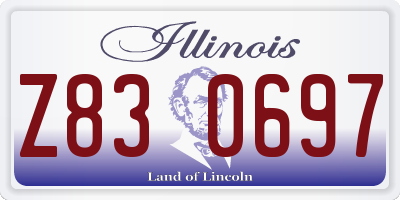 IL license plate Z830697