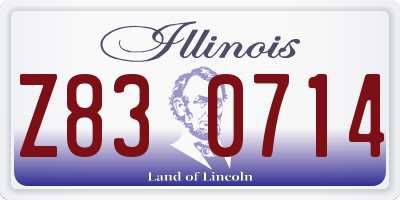IL license plate Z830714