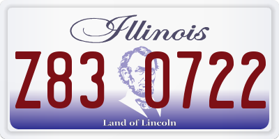 IL license plate Z830722