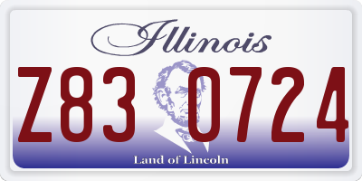 IL license plate Z830724