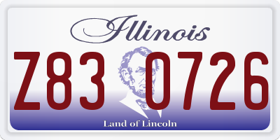 IL license plate Z830726
