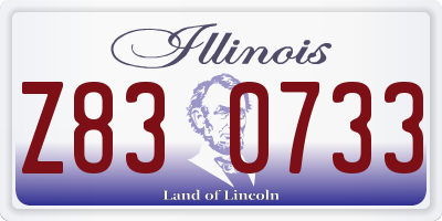 IL license plate Z830733
