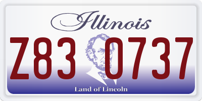 IL license plate Z830737