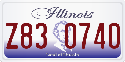 IL license plate Z830740