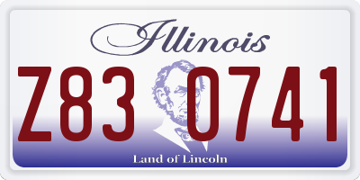 IL license plate Z830741