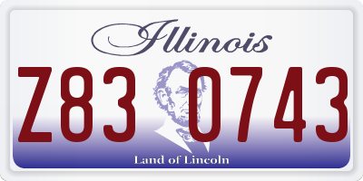 IL license plate Z830743