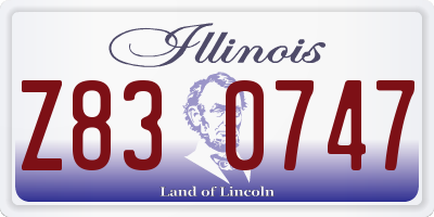 IL license plate Z830747