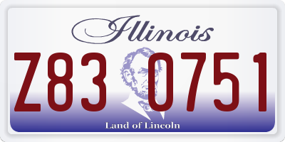 IL license plate Z830751