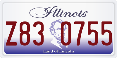 IL license plate Z830755