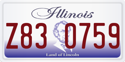 IL license plate Z830759