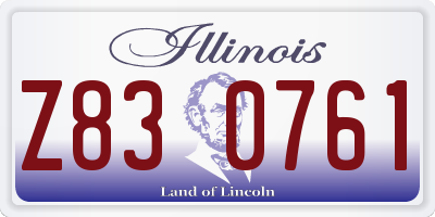 IL license plate Z830761