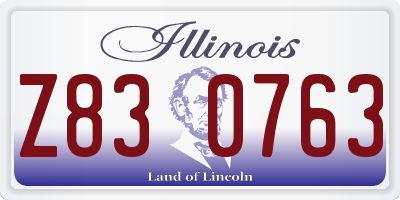 IL license plate Z830763