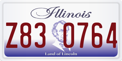 IL license plate Z830764