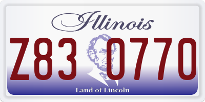 IL license plate Z830770