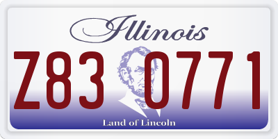 IL license plate Z830771