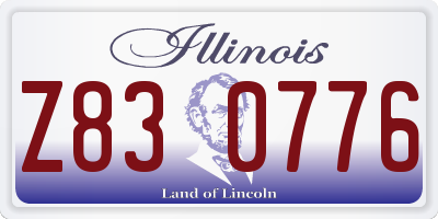IL license plate Z830776