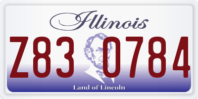 IL license plate Z830784