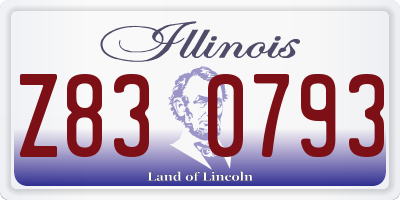 IL license plate Z830793