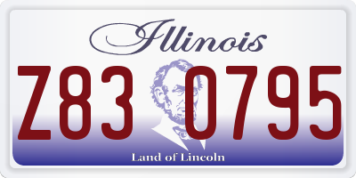 IL license plate Z830795