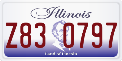 IL license plate Z830797