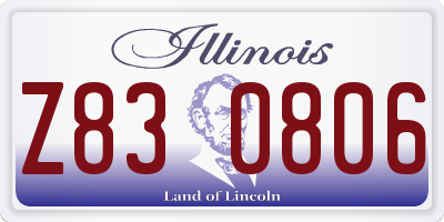 IL license plate Z830806