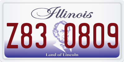 IL license plate Z830809